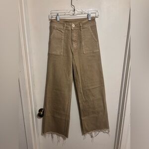 Stylish Tan Wide-Leg Women Jeans